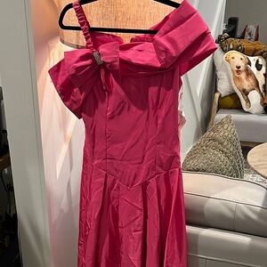80’s Vintage & NWT - Elegant Pink Off-Shoulder Dress - Vintage SZ 11/13